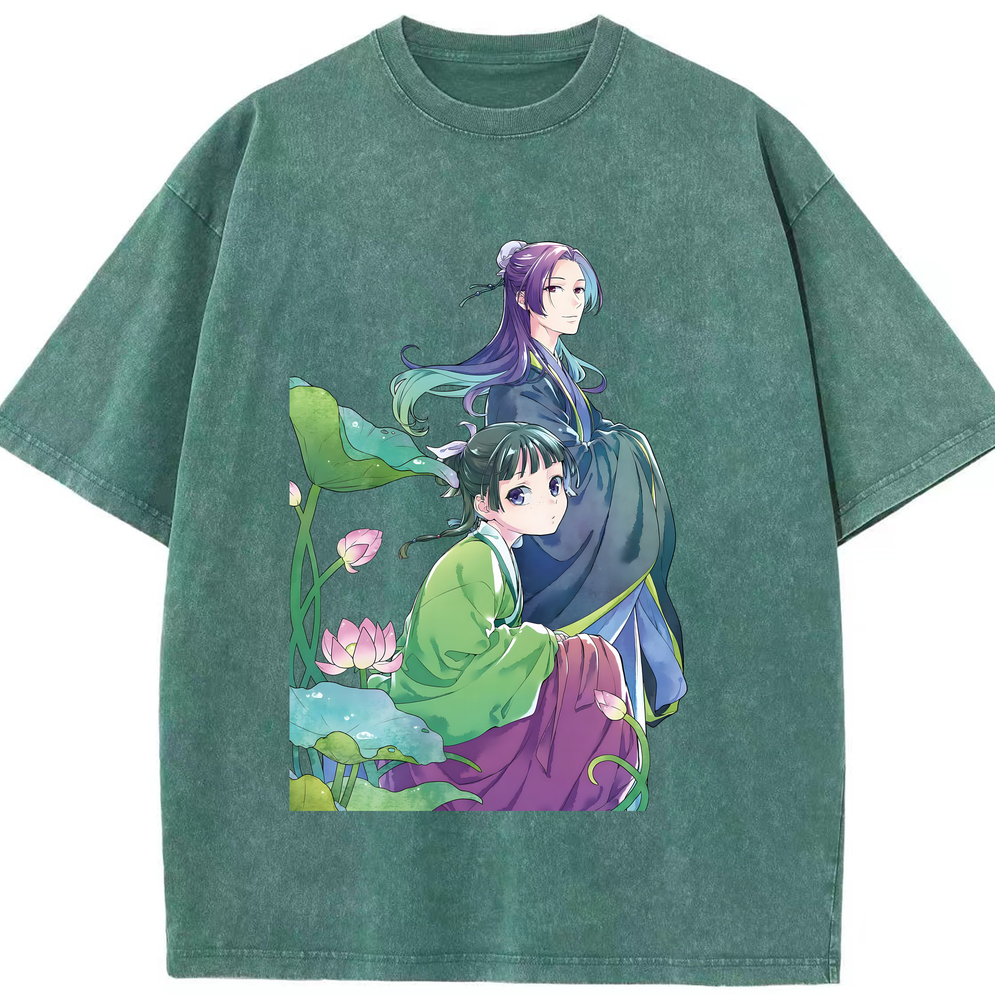 （画像用） 薬屋のひとりごと The Apothecary Diaries 綿100% ヴィンテージ風 半袖Tシャツ（フロントプリント）